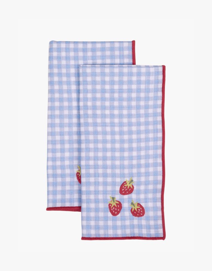 Kangaslautasliina, 2 kpl sininen - 45x45 cm sininen - 1