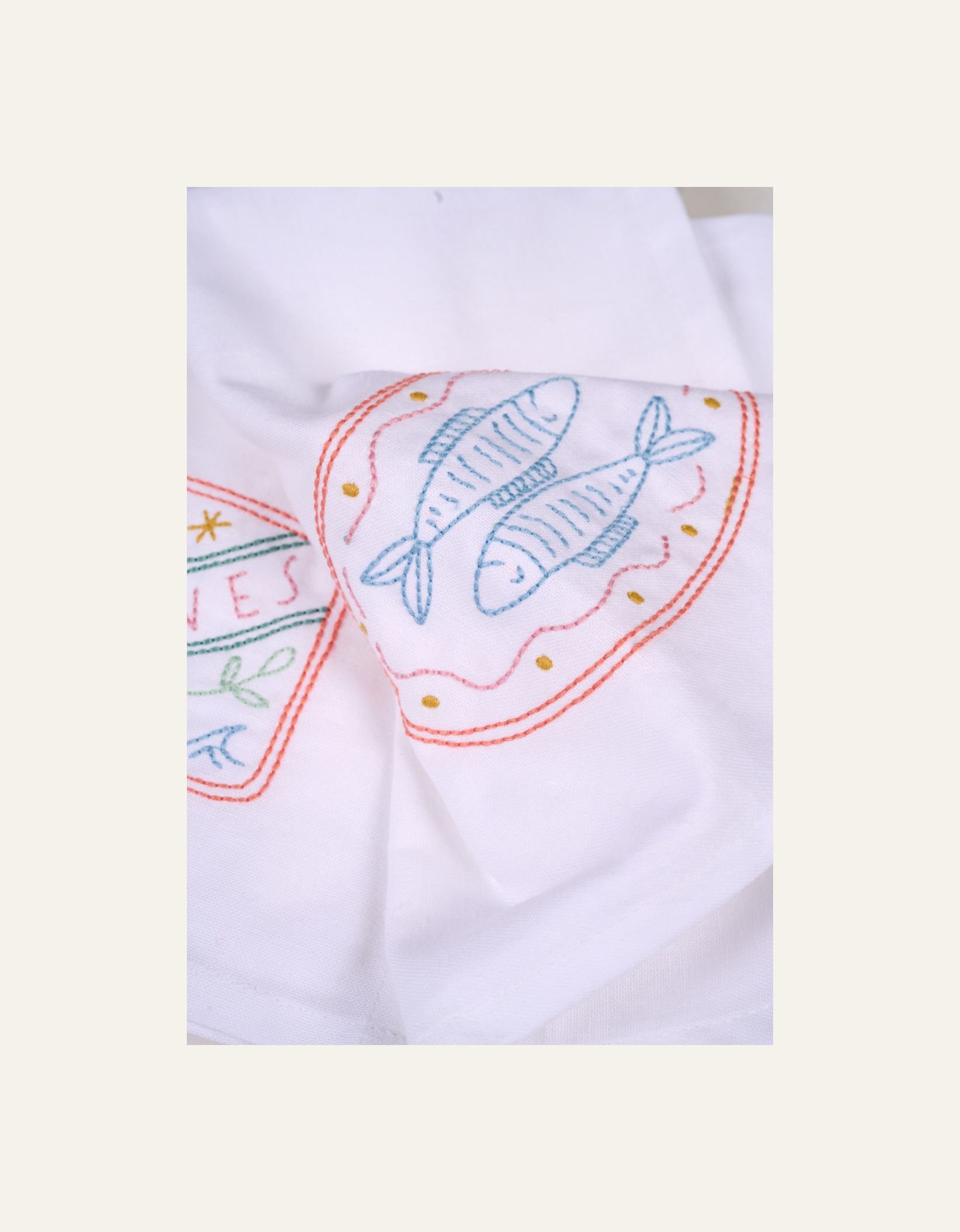 3 kpl kangaslautasliina valkoinen - 3