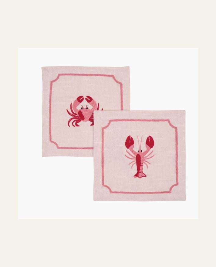 2kpl lasinalus roosa - 15x15 cm roosa - 1