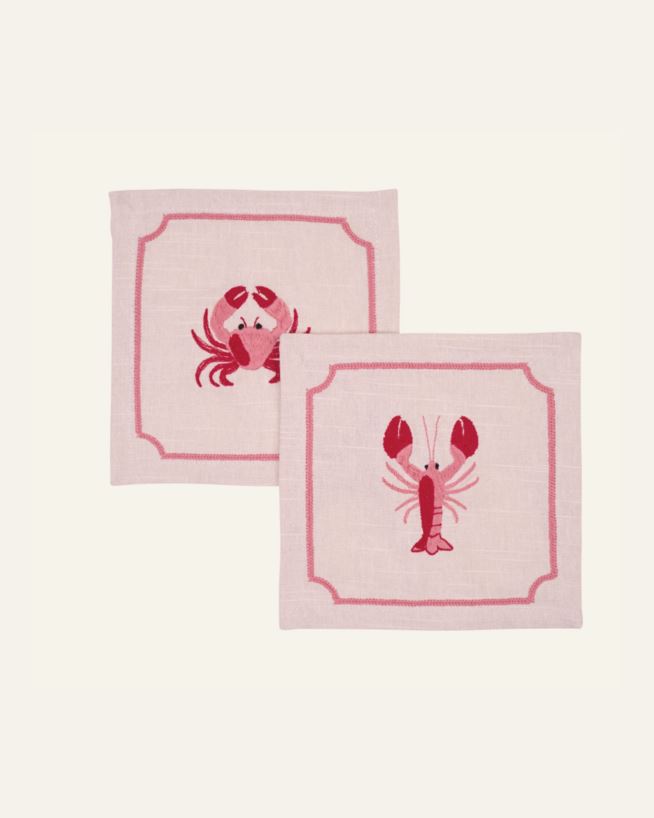 2kpl lasinalus roosa - 15x15 cm roosa - 1