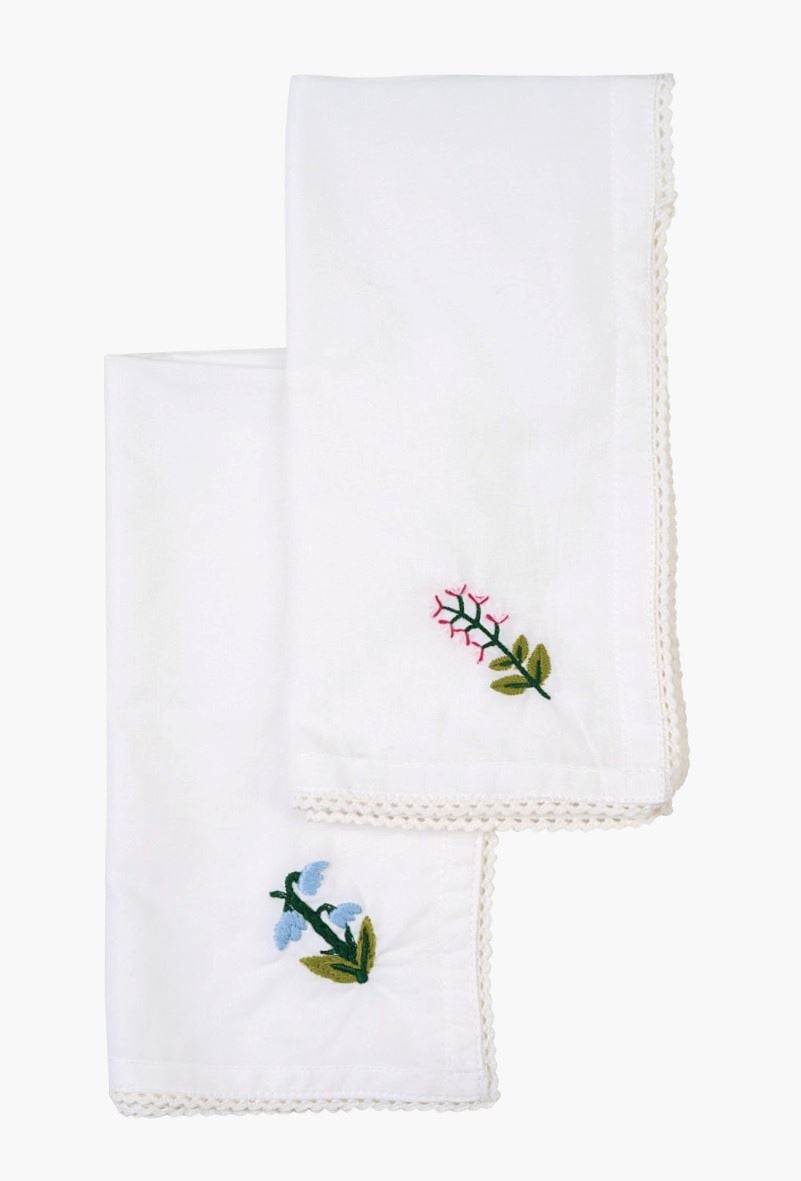 Kangaslautasliina, 2 kpl  valkoinen - 45x45 cm valkoinen - 1