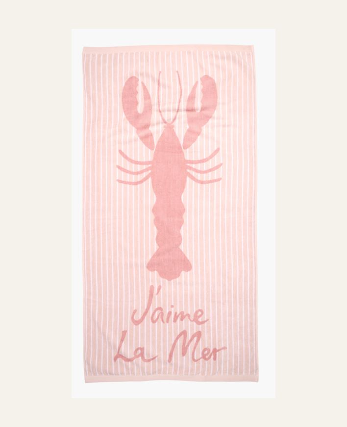 Kylpypyyhe moniväri/roosa - 75x150 cm moniväri/roosa - 1