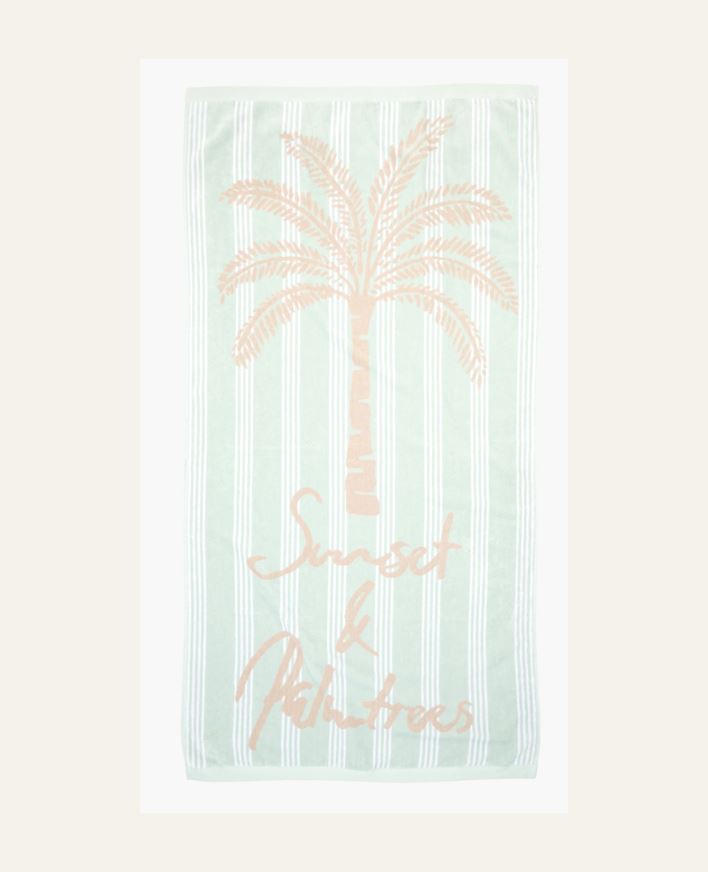 Kylpypyyhe moniväri/vihreä - 75x150cm moniväri/vihreä - 1