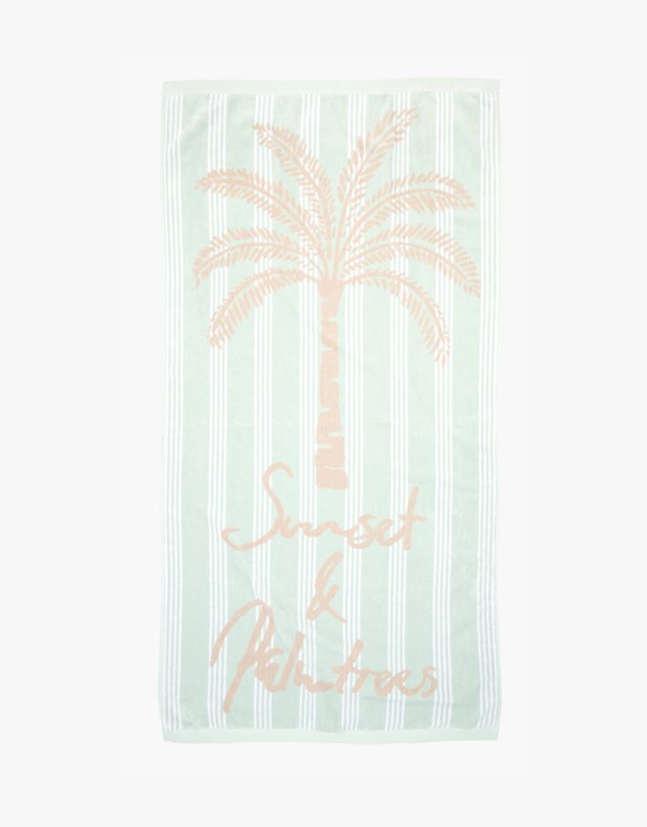 Kylpypyyhe moniväri/vihreä - 75x150cm moniväri/vihreä - 1