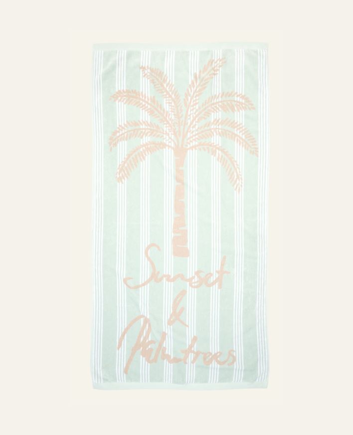 Kylpypyyhe moniväri/vihreä - 75x150cm moniväri/vihreä - 1