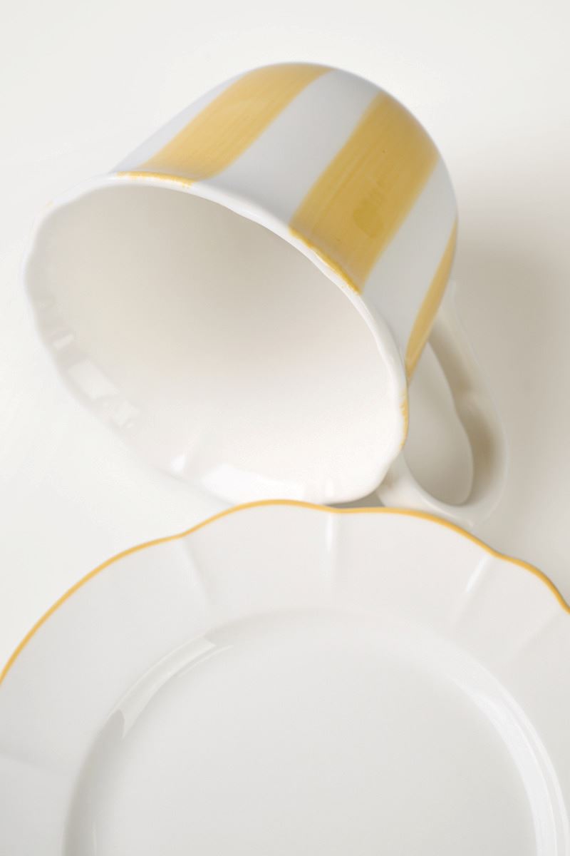 Kuppi ja aluslautanen keltainen - 3