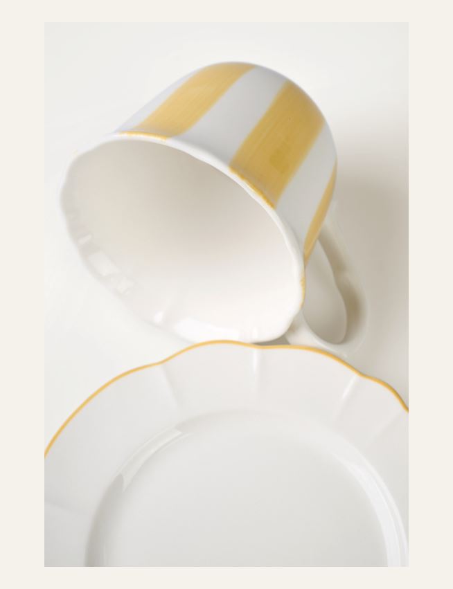 Kuppi ja aluslautanen keltainen - 3