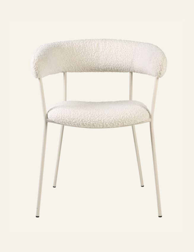 Ruokapöydän tuoli luonnonvalkoinen - 2