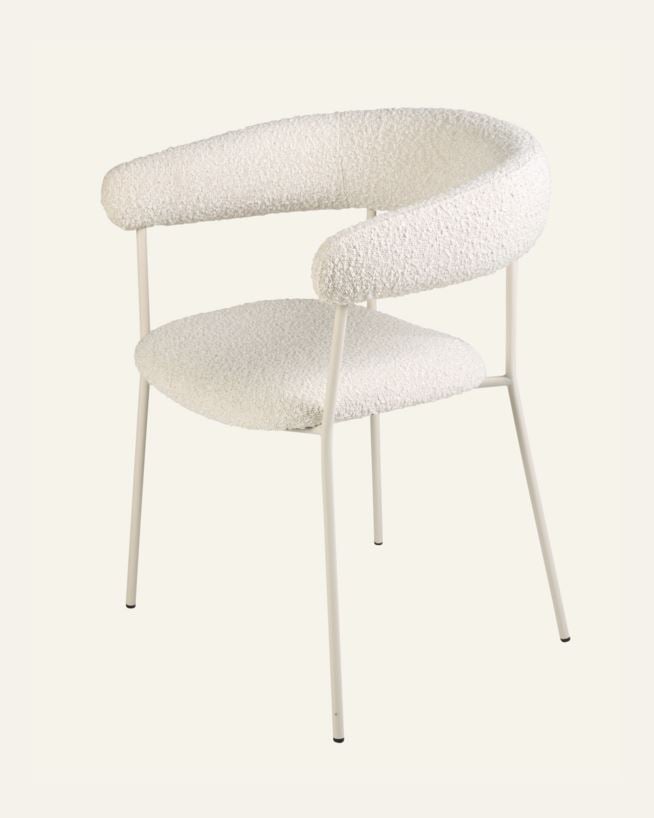 Ruokapöydän tuoli luonnonvalkoinen - 58x62x80 cm luonnonvalkoinen - 1