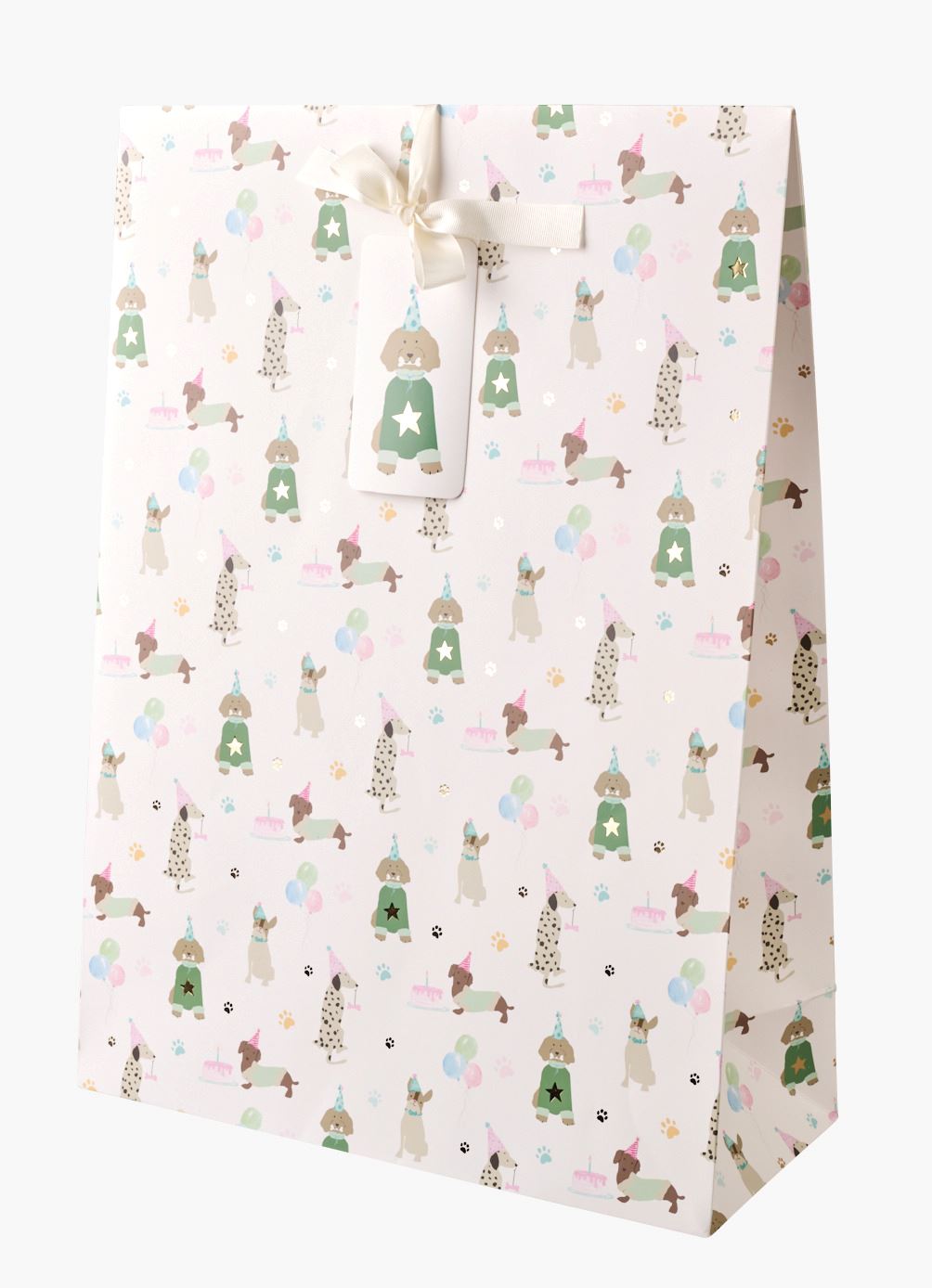 Lahjapussi moniväri/valkoinen - 36x50x15 cm moniväri/valkoinen - 1