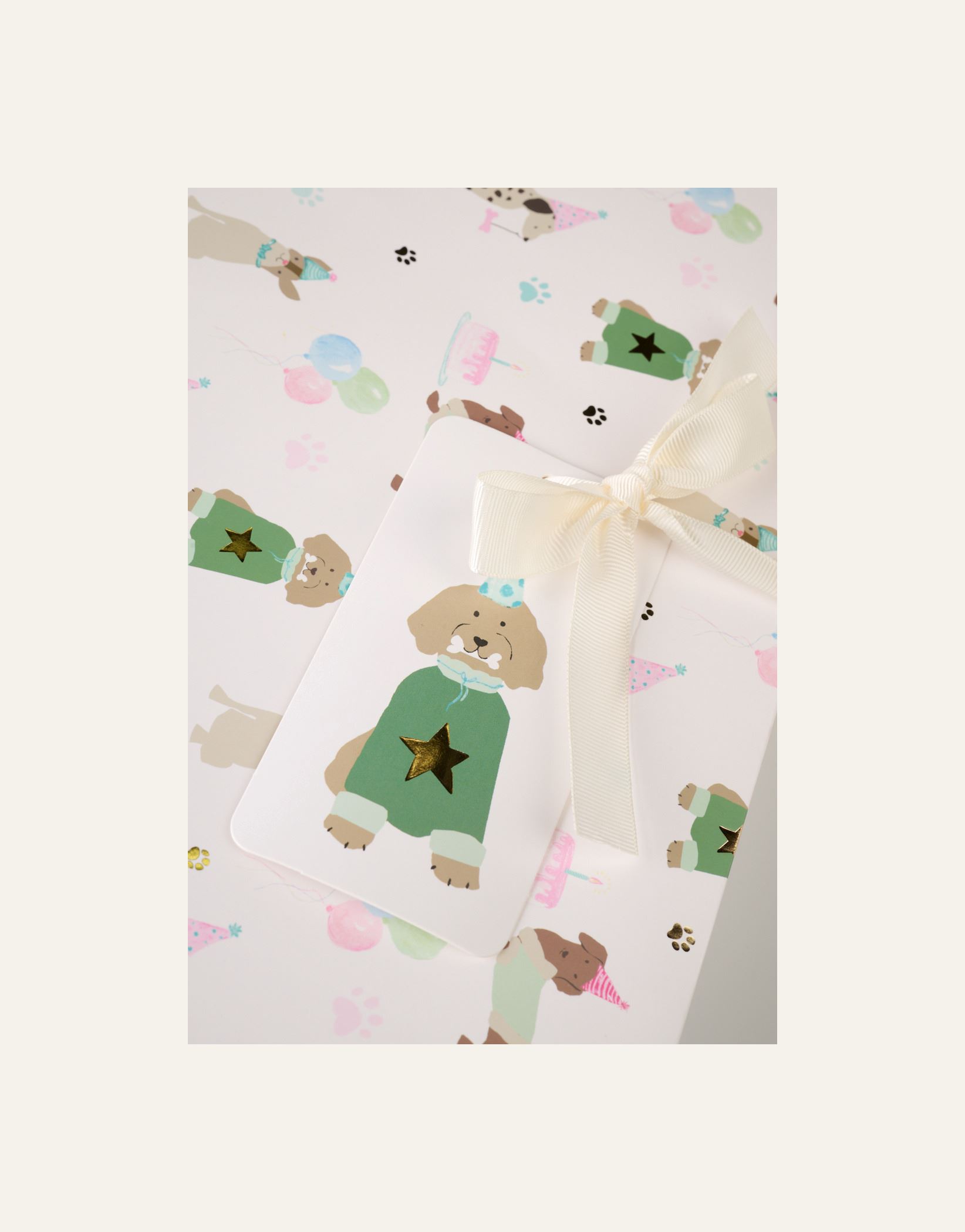 Lahjapussi moniväri/valkoinen - 2