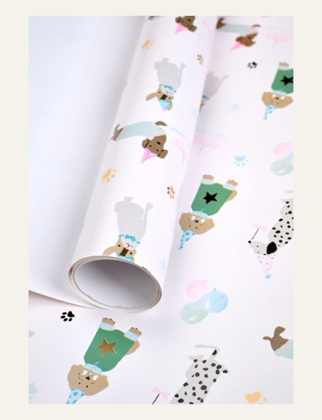 Lahjapaperi moniväri/valkoinen - 2