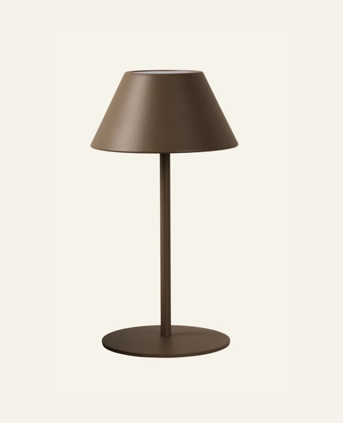 Ladattava pöytävalaisin ruskea - 10x10x21 cm ruskea - 1