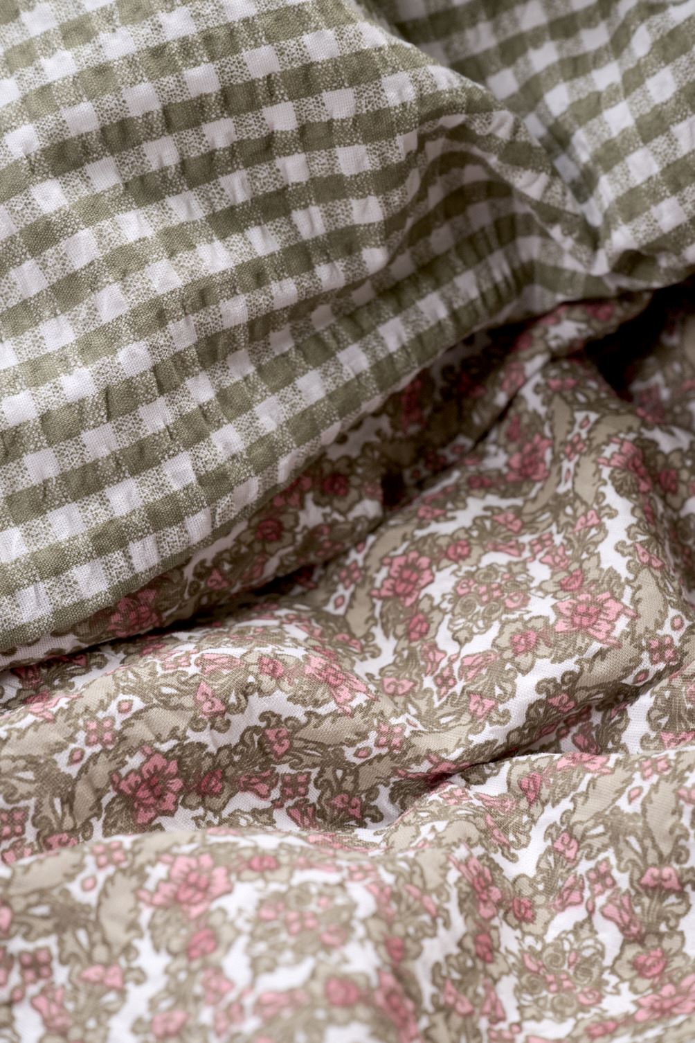 Pussilakanasetti kreppipuuvillaa moniväri/roosa - 3