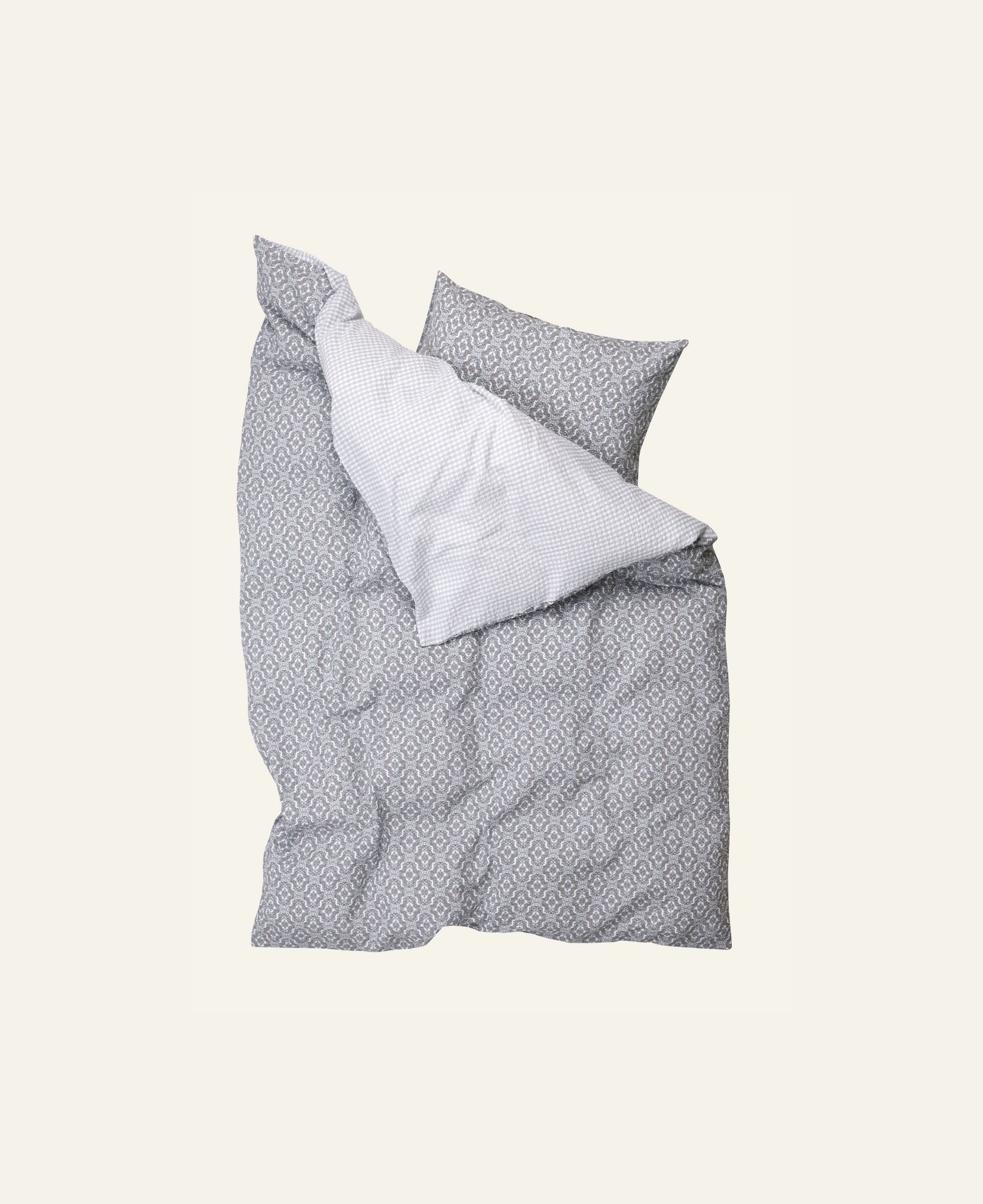 Pussilakanasetti kreppipuuvillaa moniväri/sininen - 2