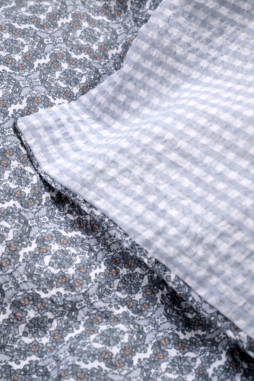 Pussilakanasetti kreppipuuvillaa moniväri/sininen - 3