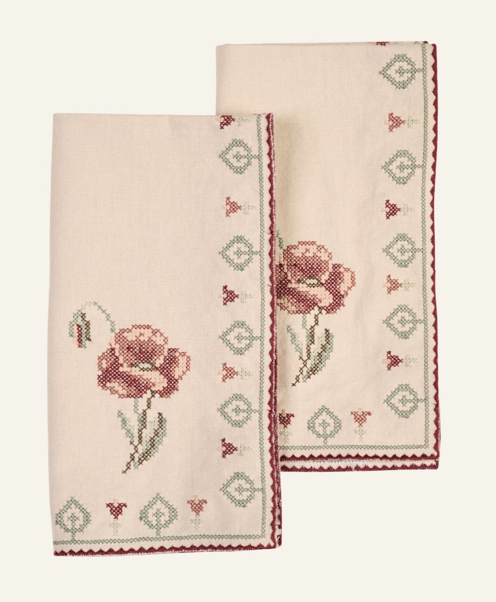 Kangaslautasliina, 2 kpl  beige - 45x45 cm beige - 1