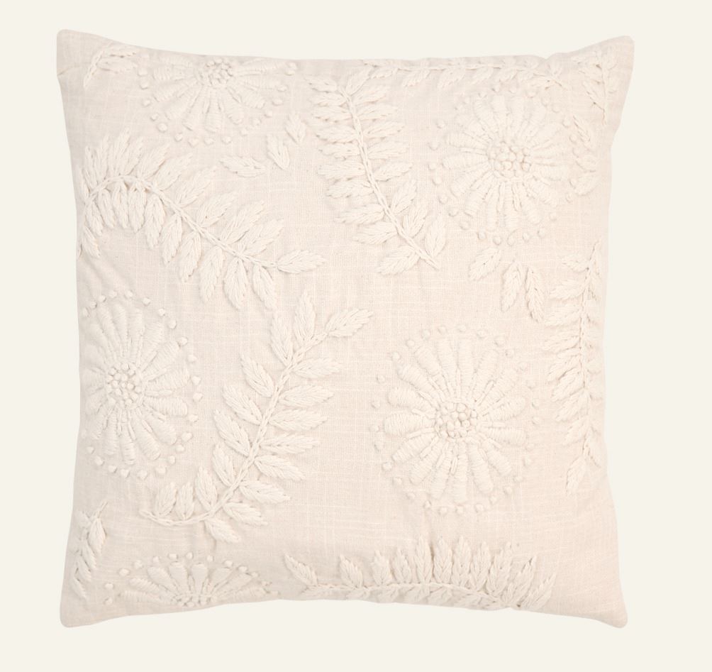 Koristetyynynpäällinen luonnonvalkoinen - 45x45 cm luonnonvalkoinen - 1