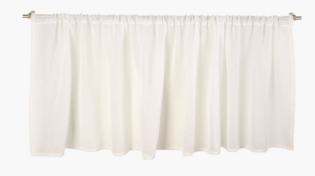Pitkä verhokappa luonnonvalkoinen - 250x70 cm luonnonvalkoinen - 1