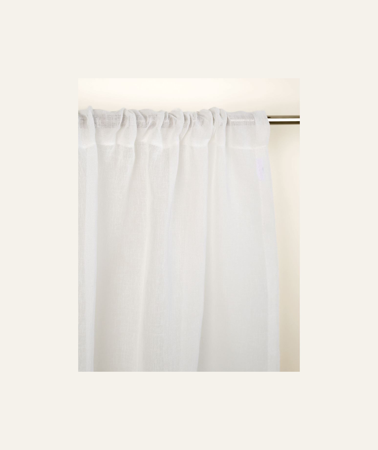 Pitkä verhokappa luonnonvalkoinen - 2