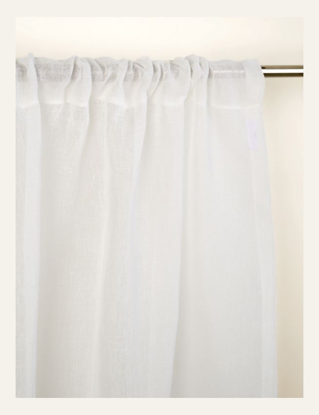 Pitkä verhokappa luonnonvalkoinen - 2
