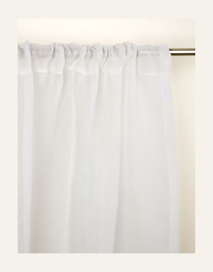 Pitkä verhokappa luonnonvalkoinen - 2