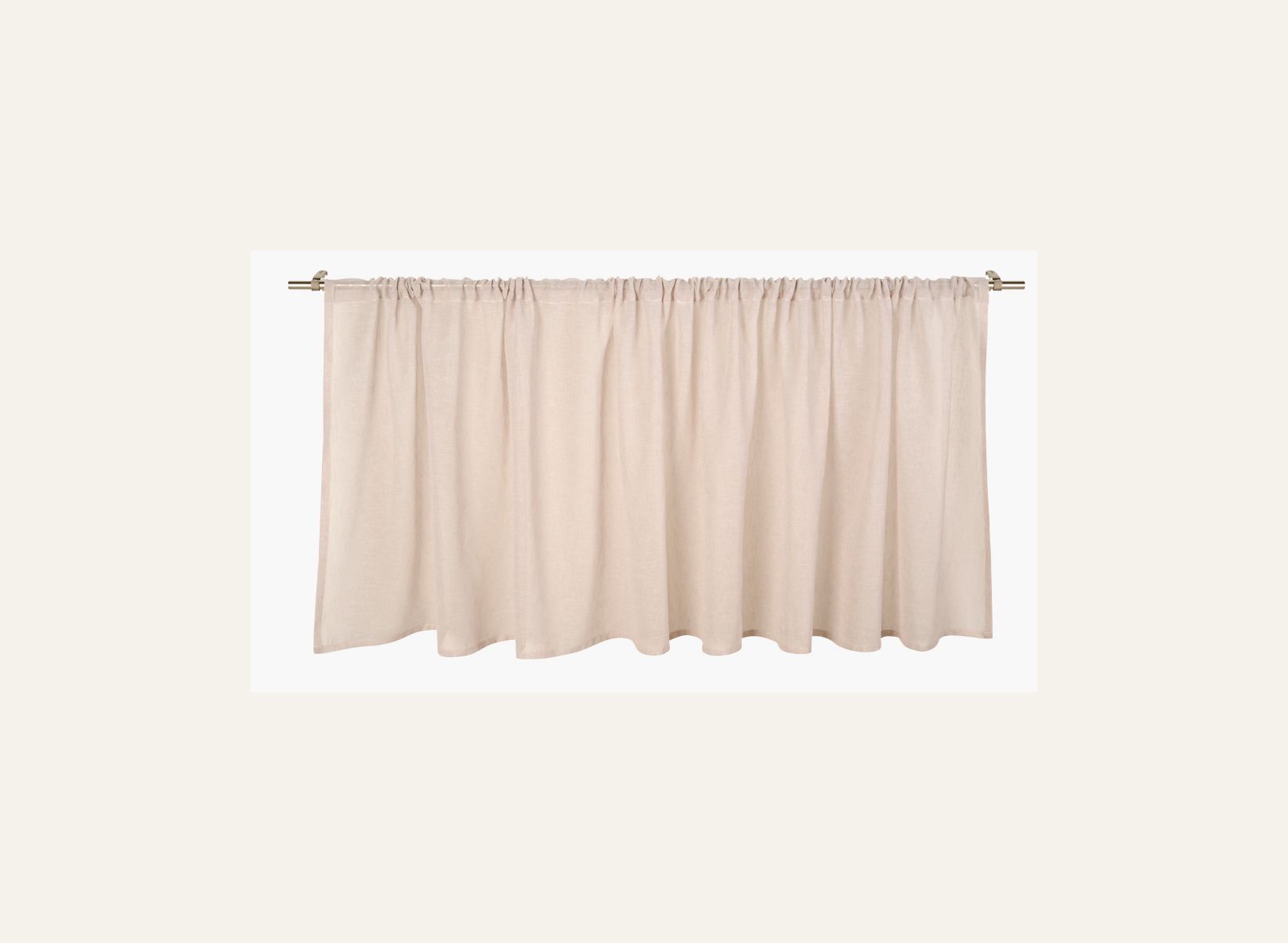 Pitkä verhokappa vaalean beige - 3