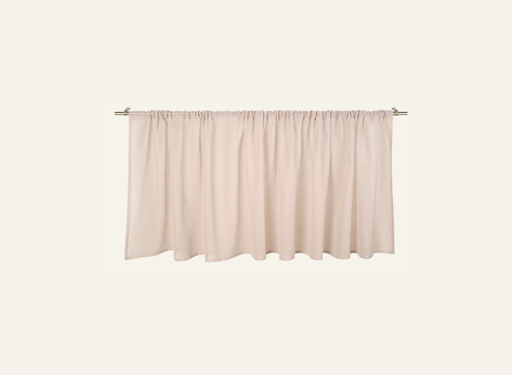 Pitkä verhokappa vaalean beige - 3