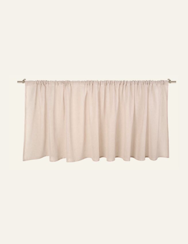 Pitkä verhokappa vaalean beige - 3