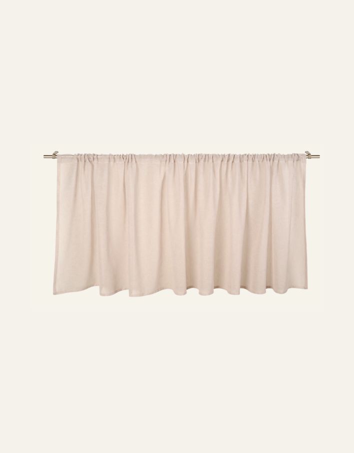 Pitkä verhokappa vaalean beige - 3