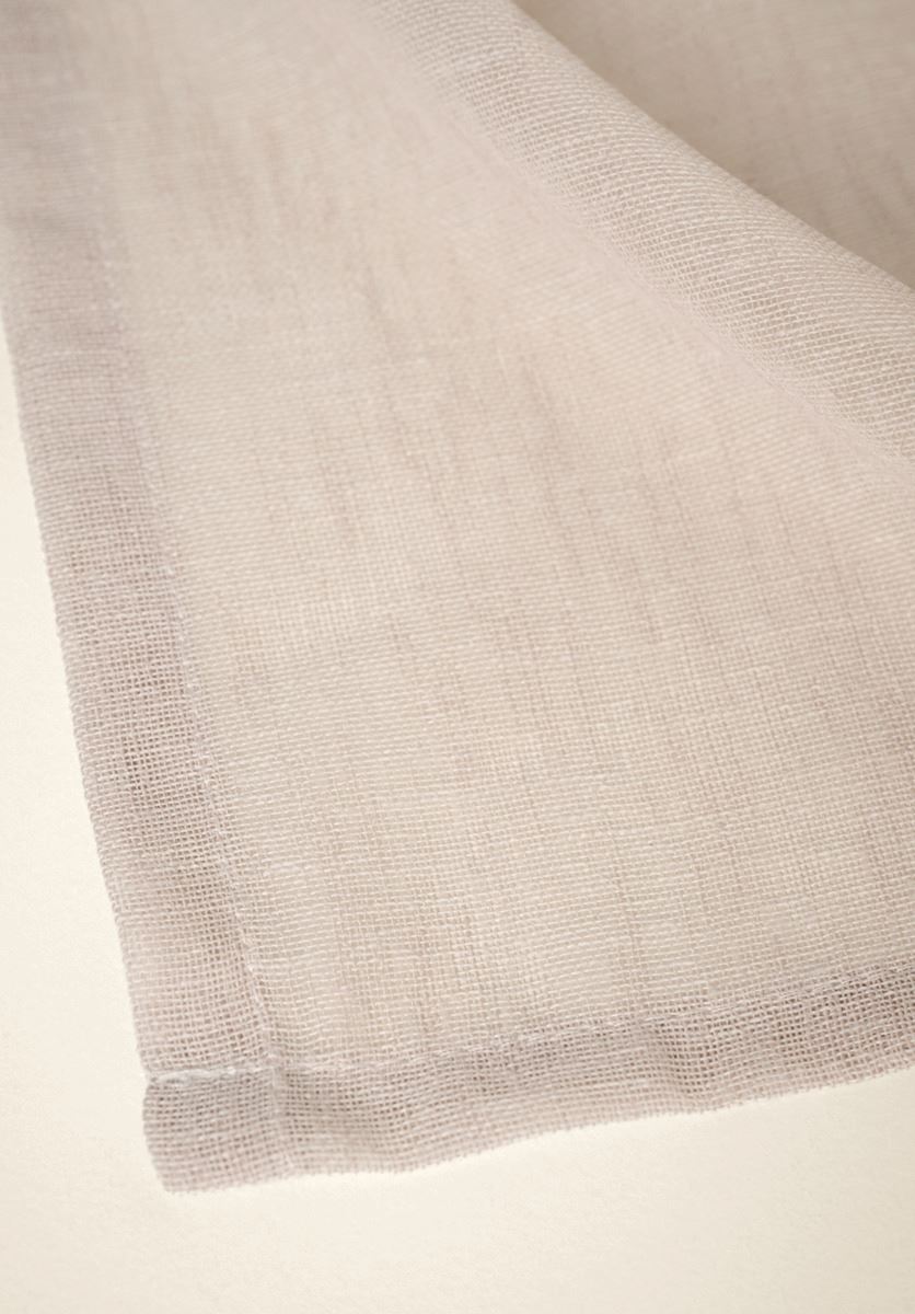 Pitkä verhokappa vaalean beige - 8