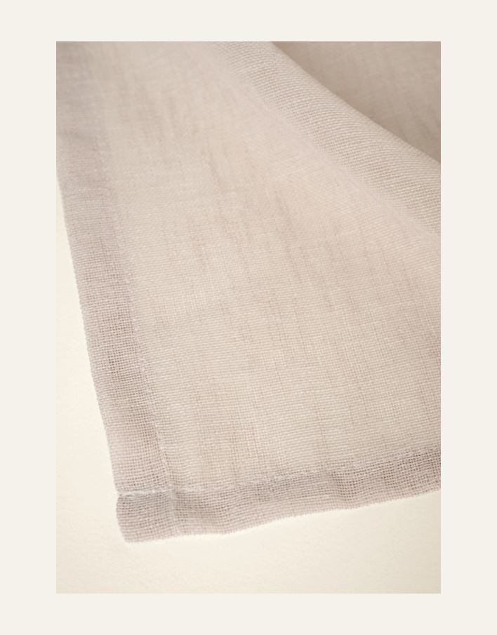 Pitkä verhokappa vaalean beige - 8