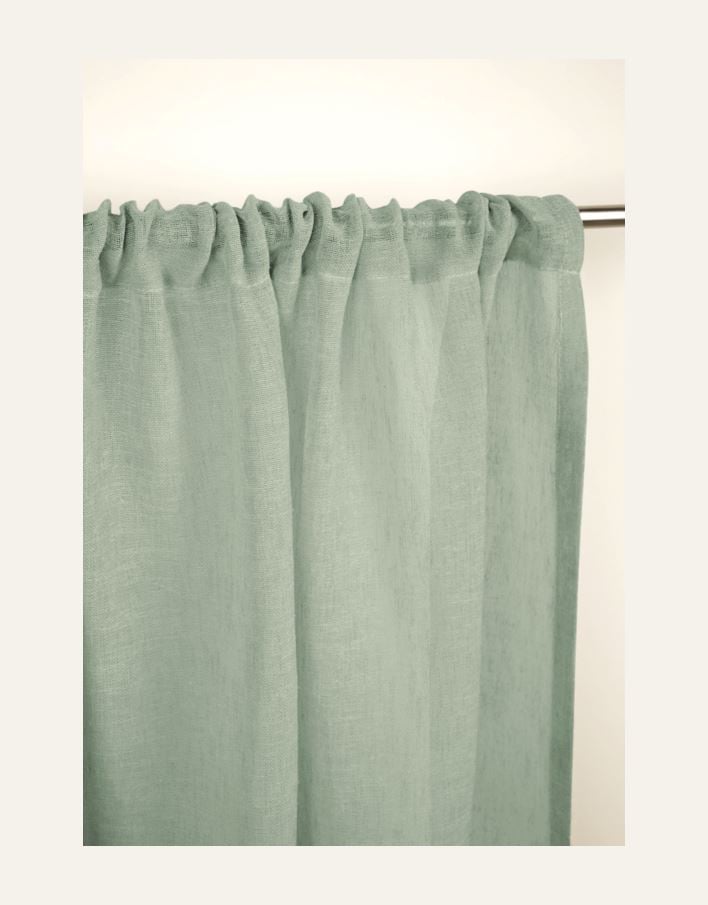 Pitkä verhokappa vaalean beige - 4