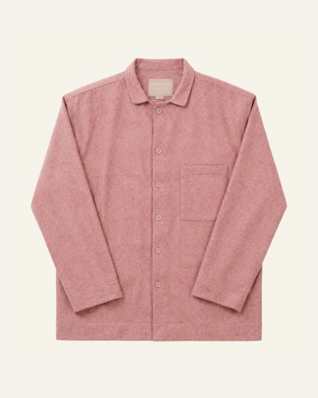Lankavärjätty flanellipyjamapaita vanha roosa - one size vanha roosa - 1
