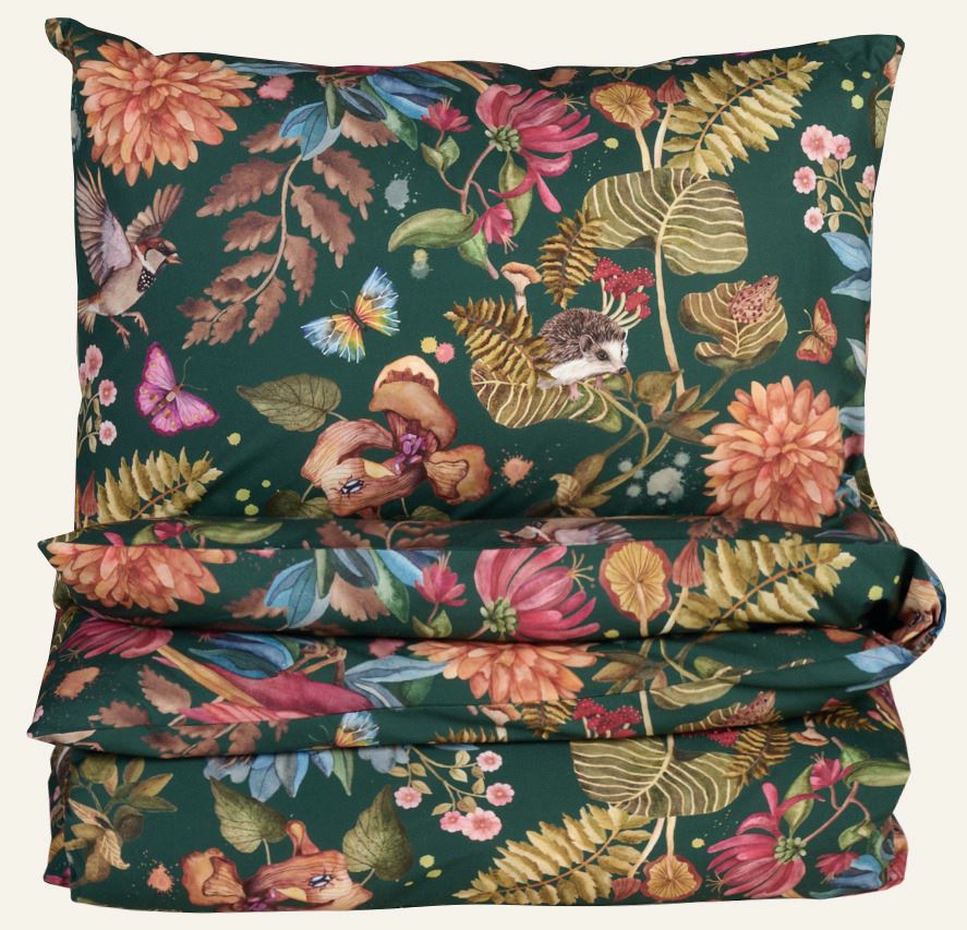 Pussilakanasetti percalea moniväri/vihreä - 150x210 cm moniväri/vihreä - 1