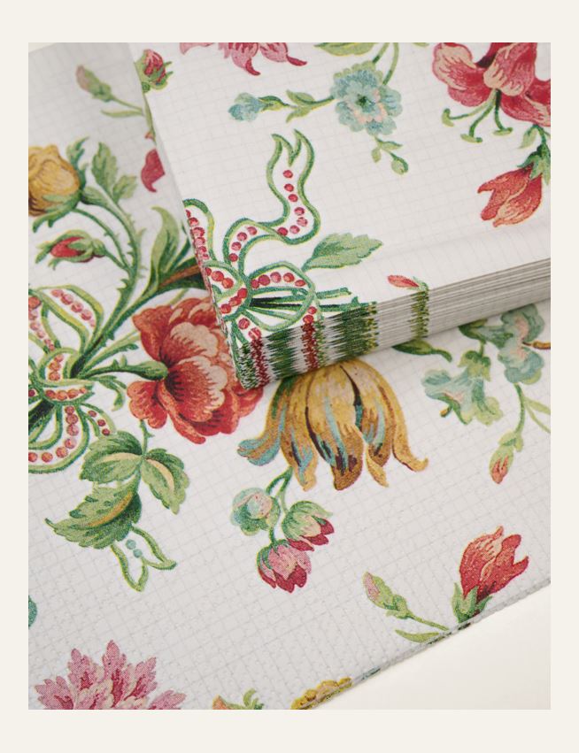 Paperiservetit moniväri/beige - 2