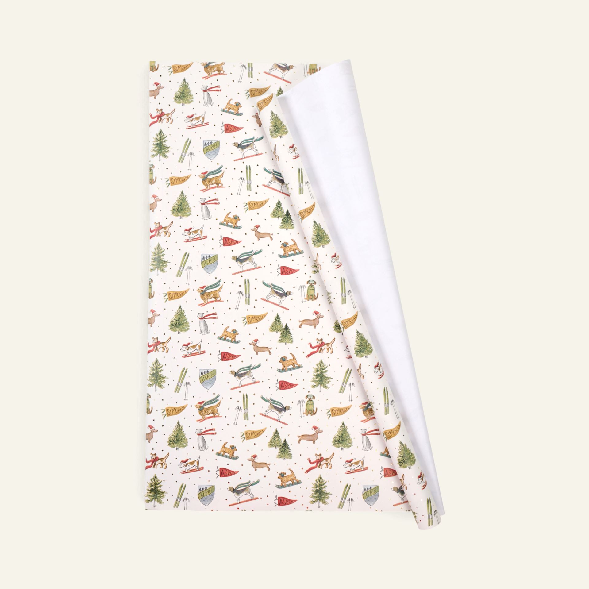 Lahjapaperi moniväri/valkoinen - 70cm x 3m moniväri/valkoinen - 1