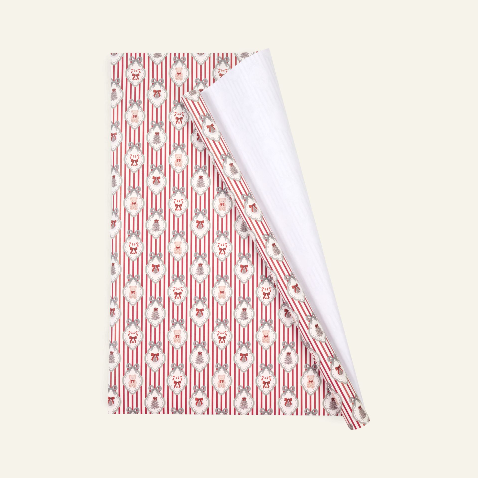 Lahjapaperi moniväri/valkoinen - 70cm x 3m moniväri/valkoinen - 1