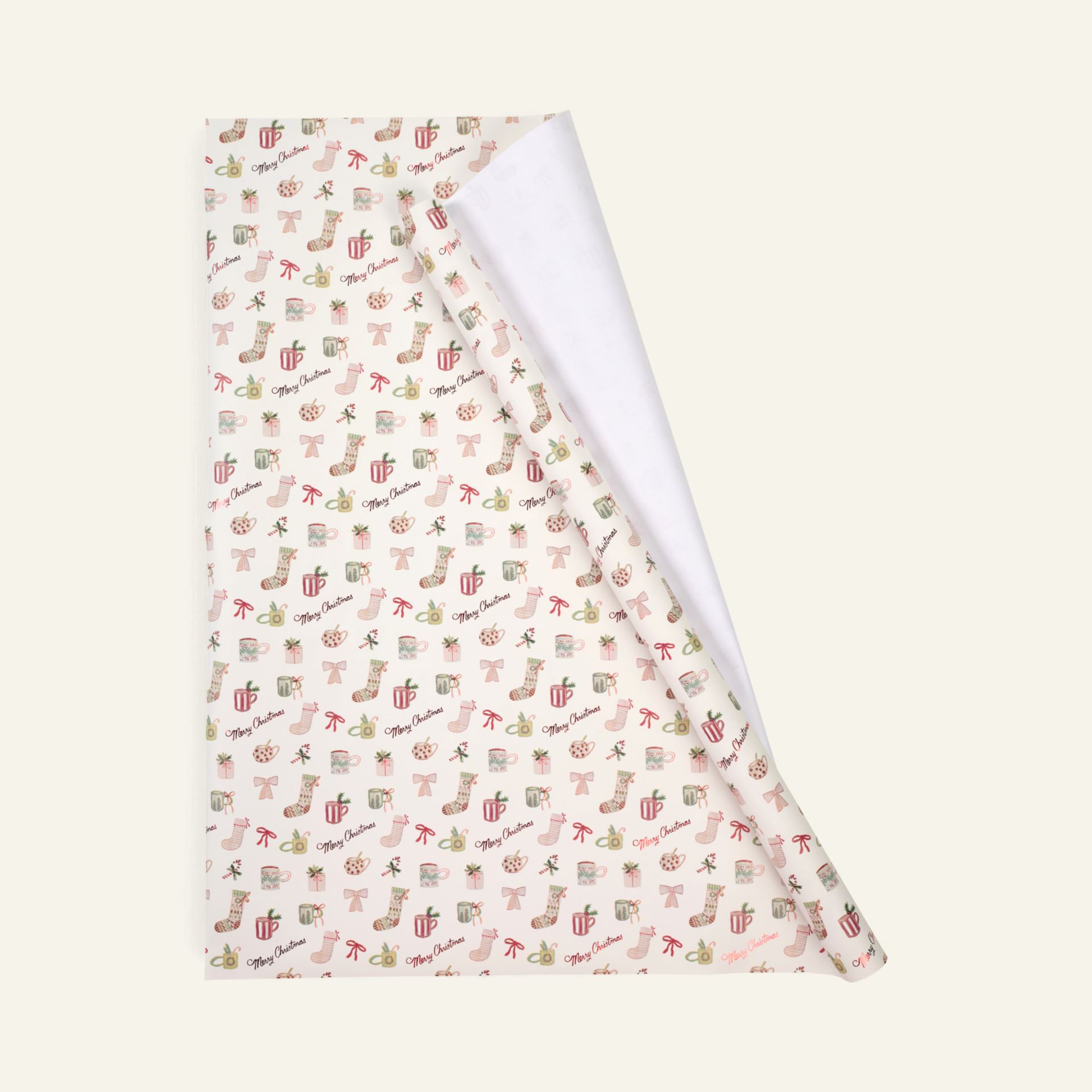 Lahjapaperi moniväri/valkoinen - 70cm x 3m moniväri/valkoinen - 1