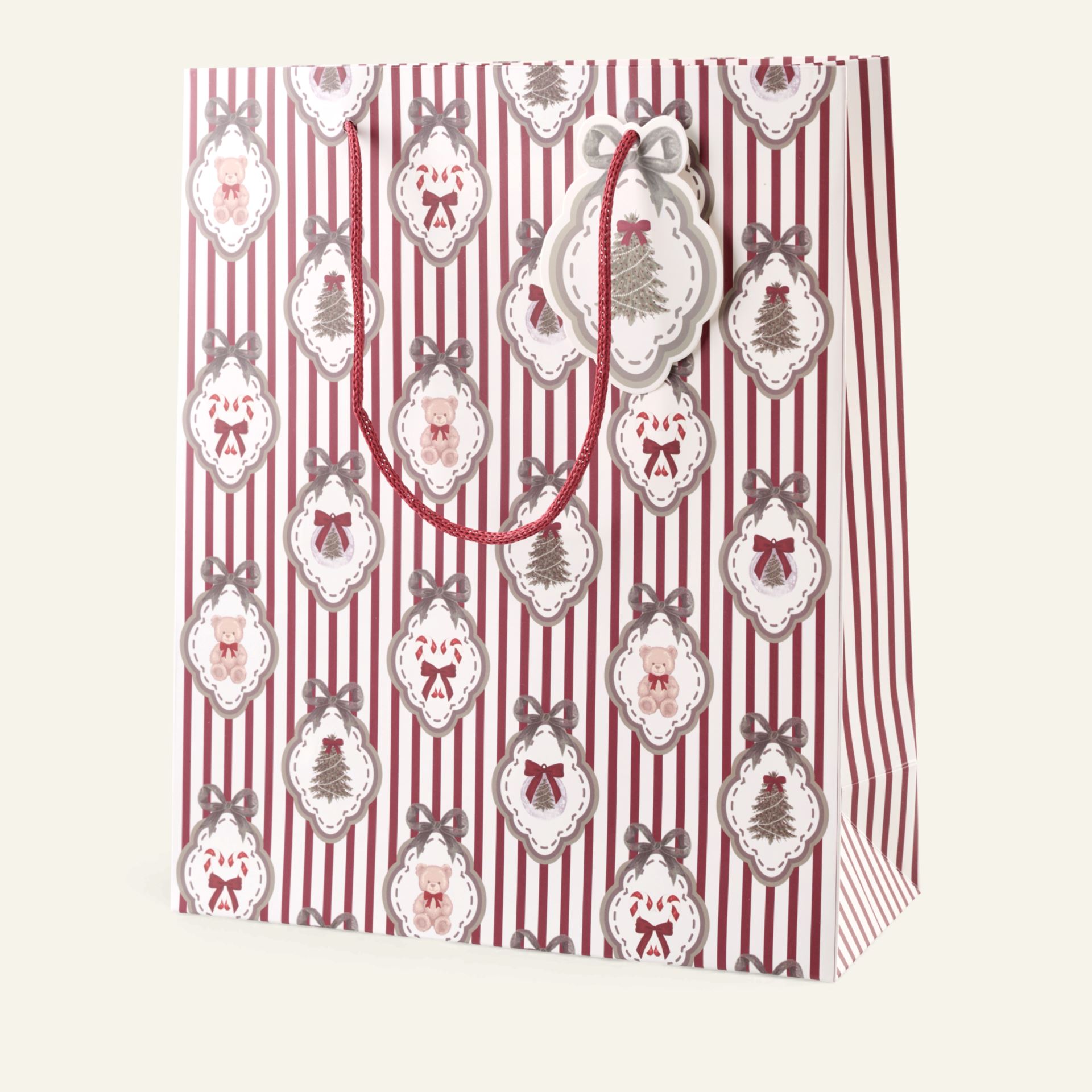 Lahjapussi moniväri/punainen - 24x29x10 cm moniväri/punainen - 1