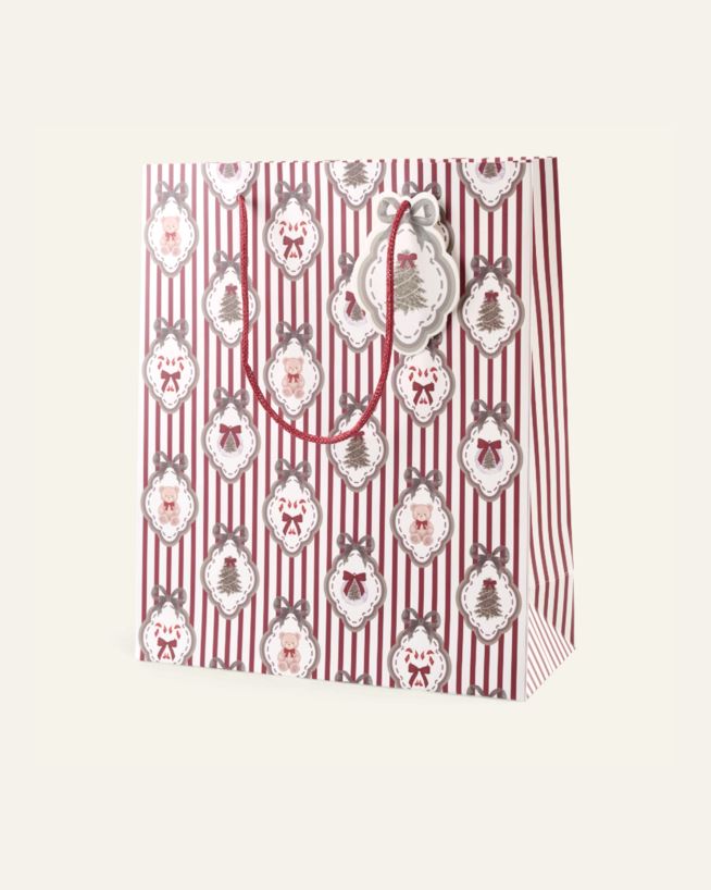 Lahjapussi moniväri/punainen - 24x29x10 cm moniväri/punainen - 1