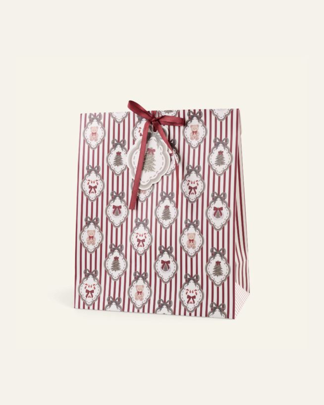 Lahjapussi moniväri/punainen - 25x30x12cm moniväri/punainen - 1