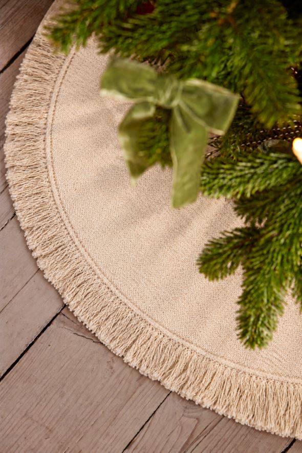 Pyöreä matto vaalean beige - 2