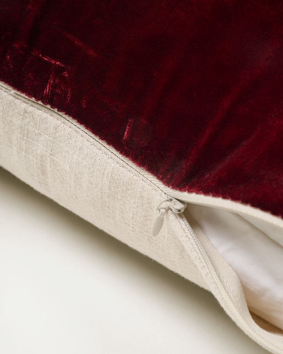 Koristetyynynpäällinen tummanpunainen - 2