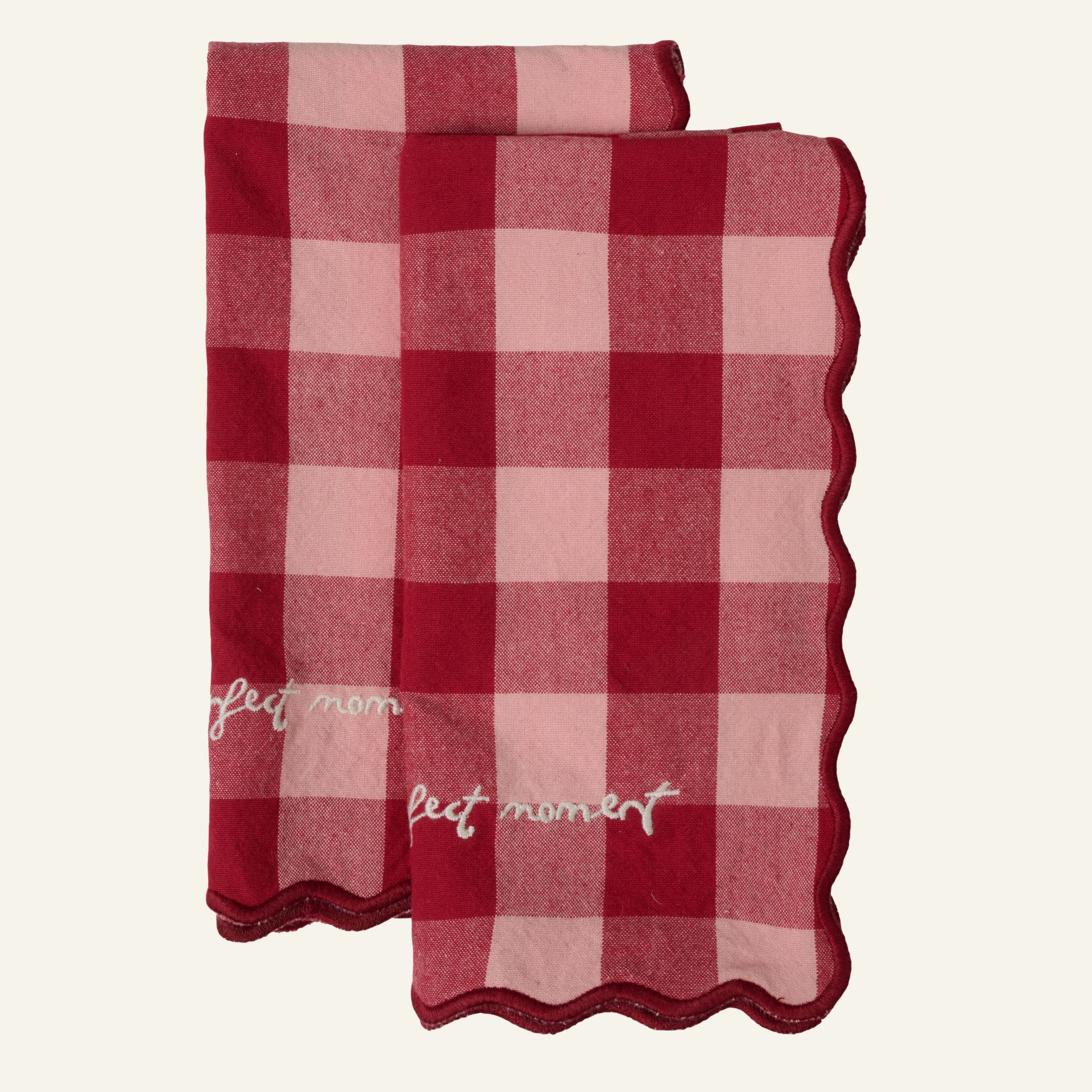 2 kpl kangaslautasliina moniväri/punainen - 45x45 cm moniväri/punainen - 1