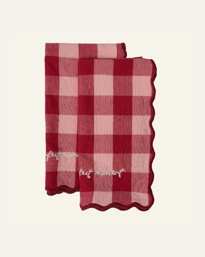 2 kpl kangaslautasliina moniväri/punainen - 45x45 cm moniväri/punainen - 1