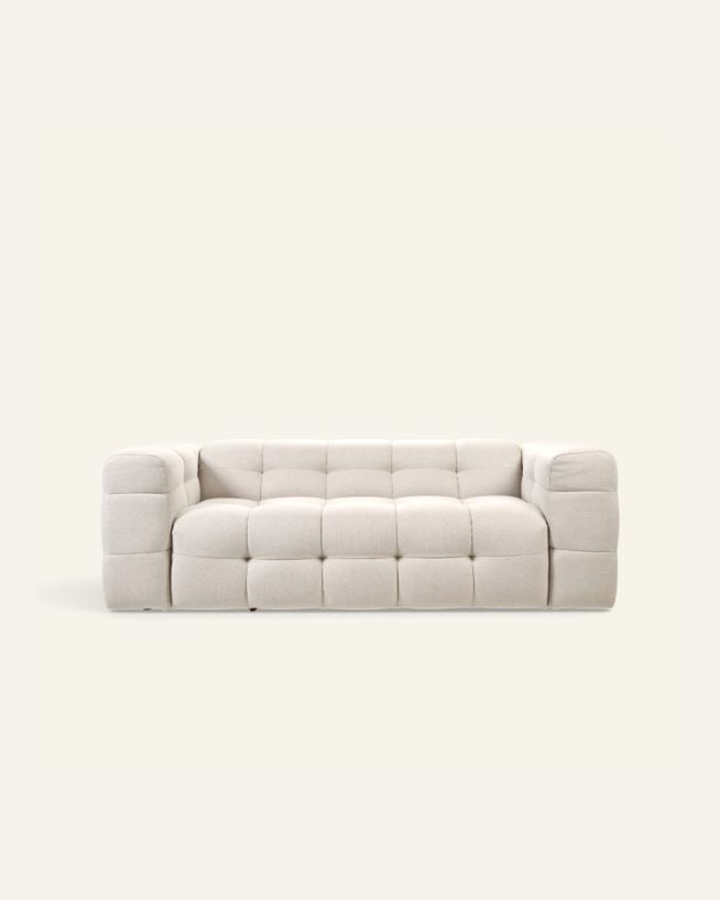 3-istuttava sohva vaalean beige - 232x98x75 cm vaalean beige - 1