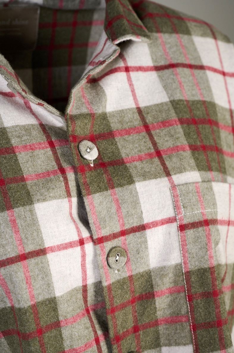 Lankavärjätty flanellipyjamapaita moniväri/punainen - 2