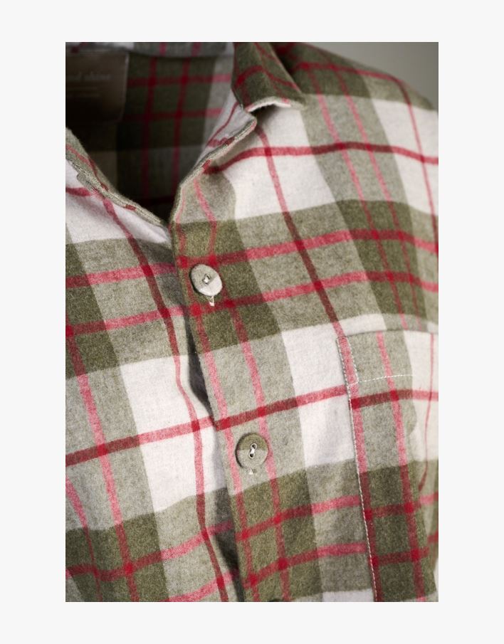 Lankavärjätty flanellipyjamapaita moniväri/punainen - one size moniväri/punainen - 1