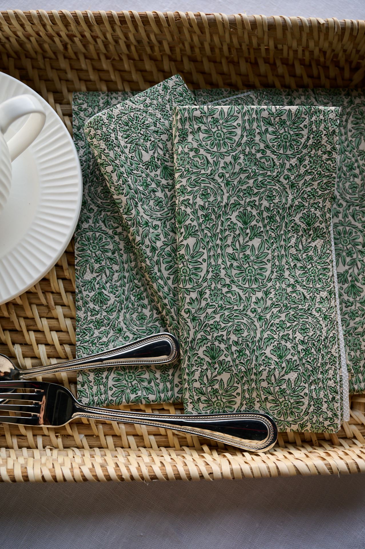 Ruokaservetit moniväri/vihreä - 2